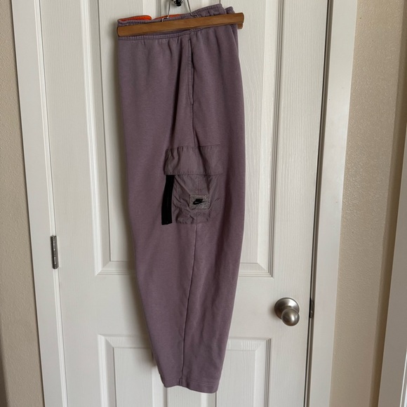 Nike Purple Fleece Cargo Sweatpants | Size XL - Picture 4 of 11